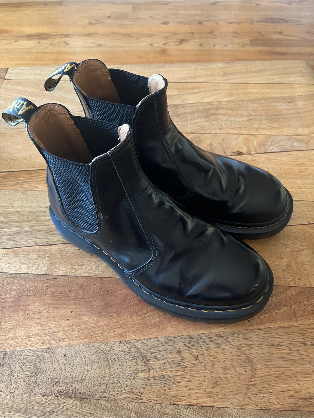 DR MARTENS ORIGINALS BLACK CHELSEA PLATFORM UNISEX BOOTS 2976 M 6 / L 7 EU 38